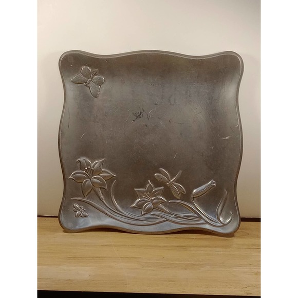 LENOX BUTTERFLY MEADOW METAL SERVE WARE ALL PURPOSE SERVING TRAY 13 INCHES - Picture 5 of 5